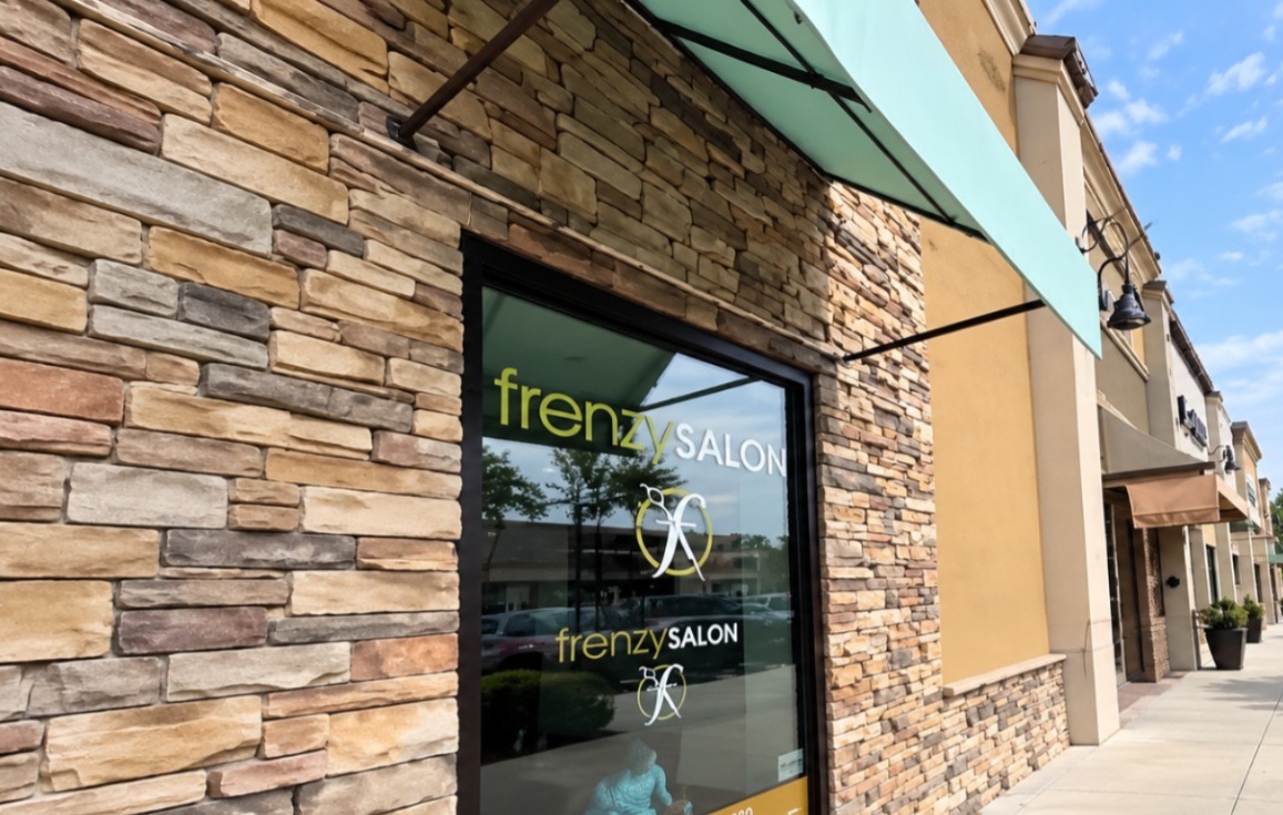 Frenzy Salon storefront at The Shops at Pembroke Gardens